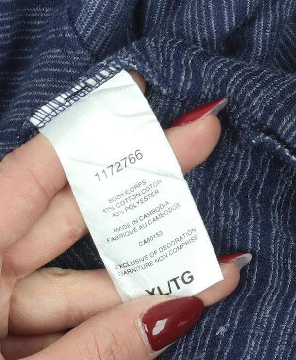 Champion Men’s Blue XL Pullover Striped Sweatshirt