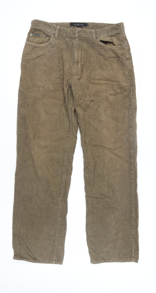 Calvin Klein Men's Brown Corduroy Trousers L