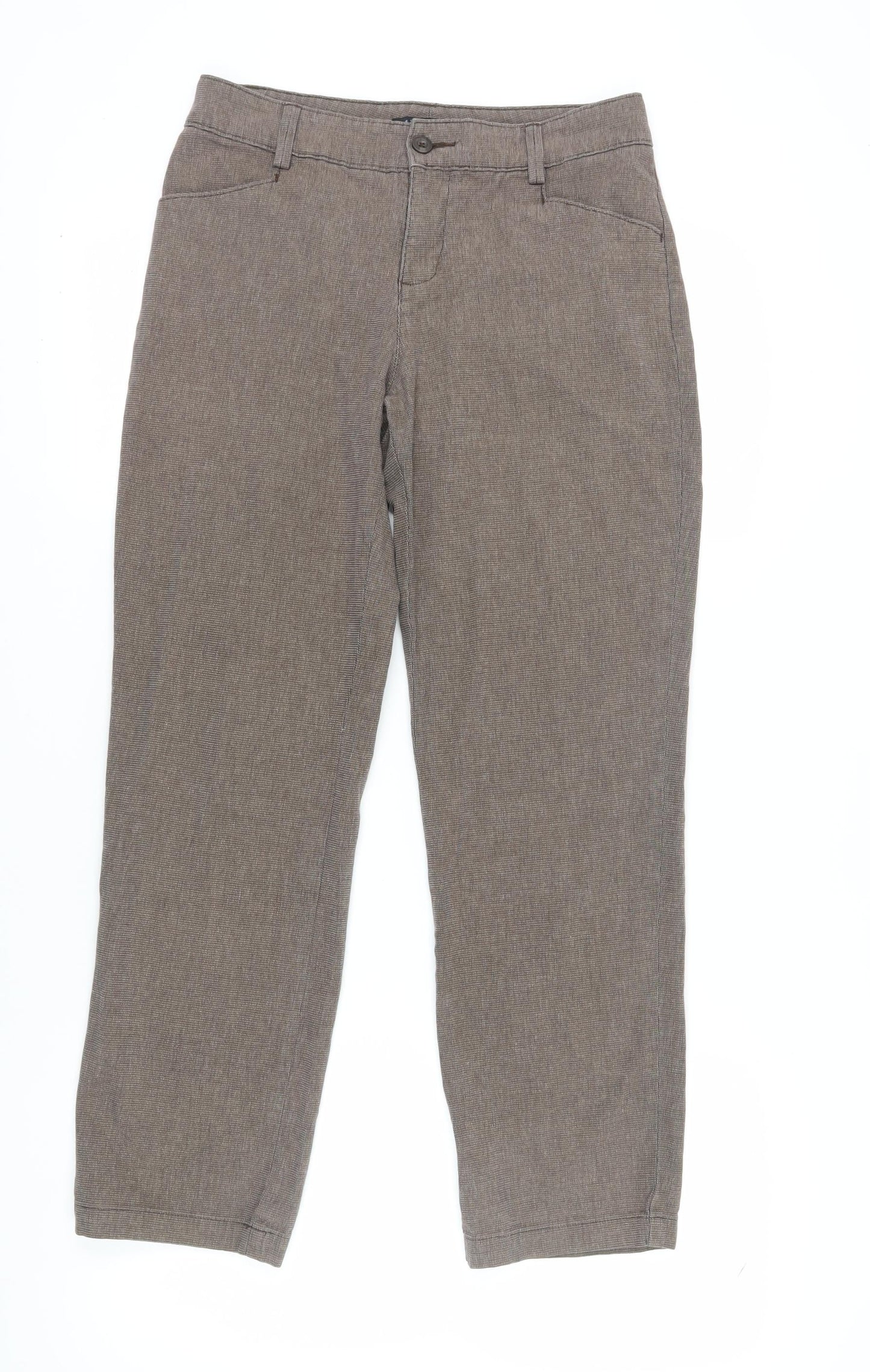 Lee Women's Brown Relaxed Fit Straight Trousers