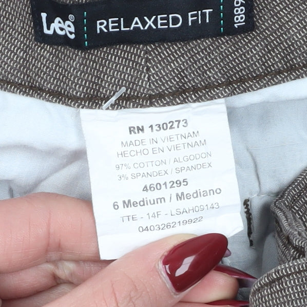 Lee Women's Brown Relaxed Fit Straight Trousers