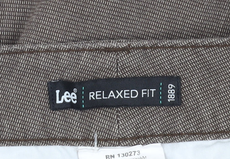 Lee Women's Brown Relaxed Fit Straight Trousers