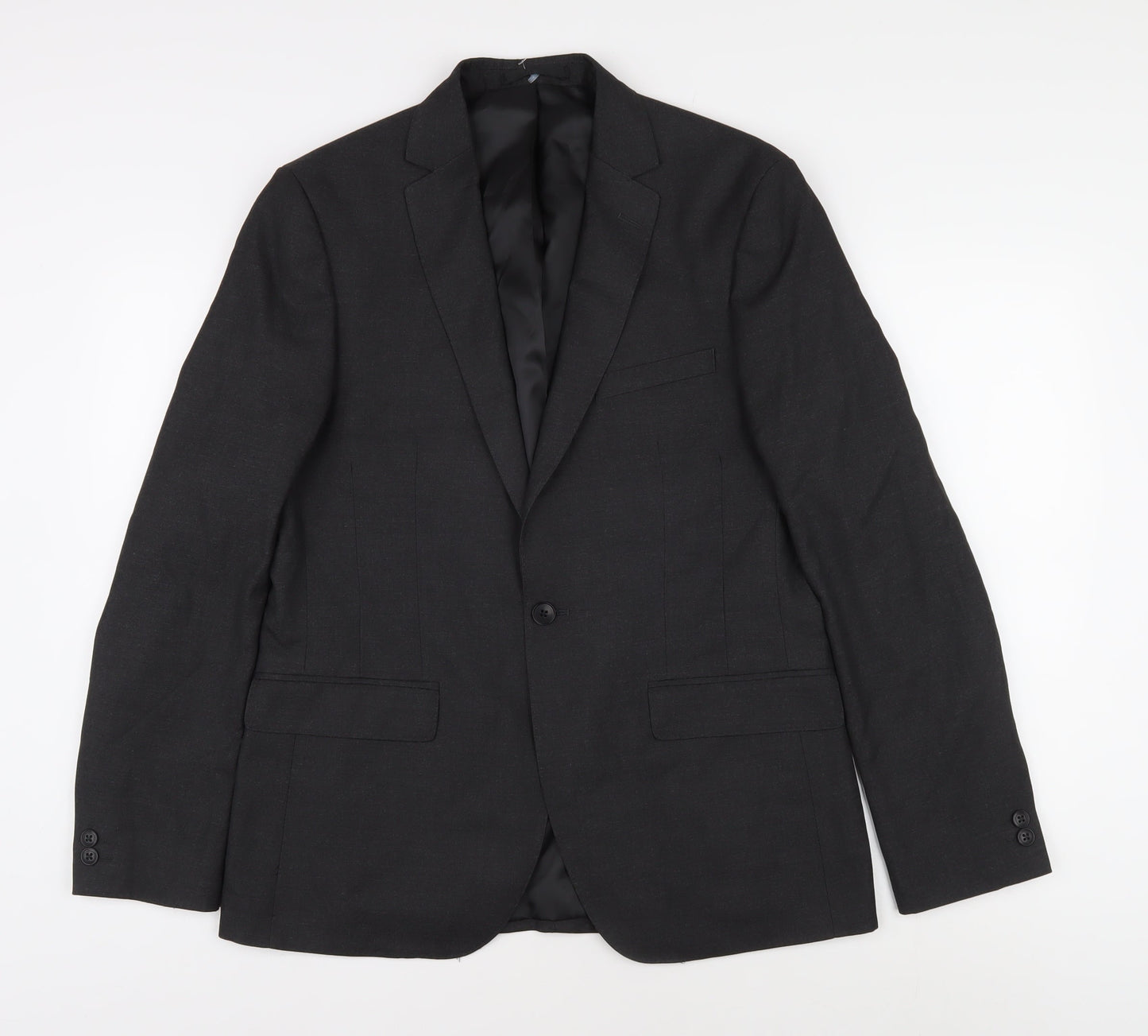 Moss London Black Blazer, Men's, 40R, Slim Fit