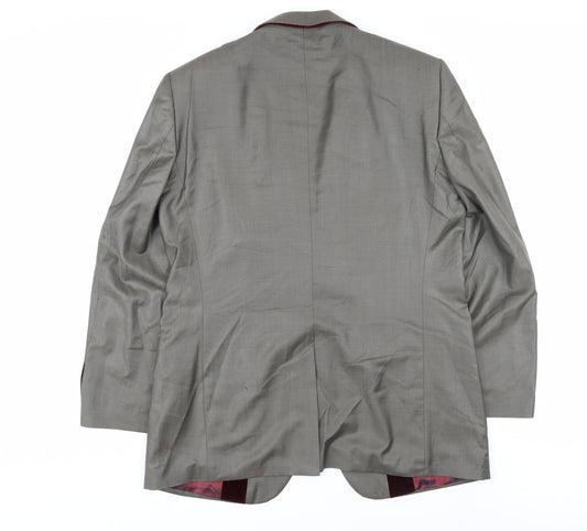 Ted Baker Men's Grey Suit Jacket 40R Single-Breasted