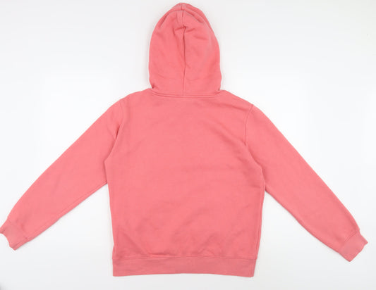 Champion Unisex Pink Pullover Hoodie M Lightweight Logo