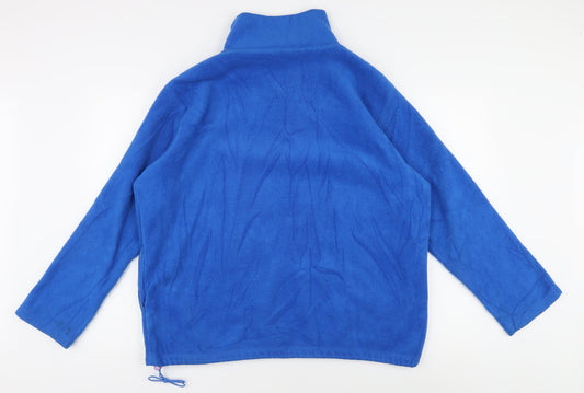 DKNY Jeans Men's Blue 1/2 Zip Sweatshirt, M, Logo, Fleece