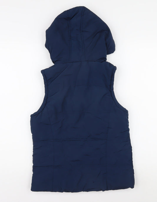 Lee Cooper Women's Blue Hooded Gilet Size 12