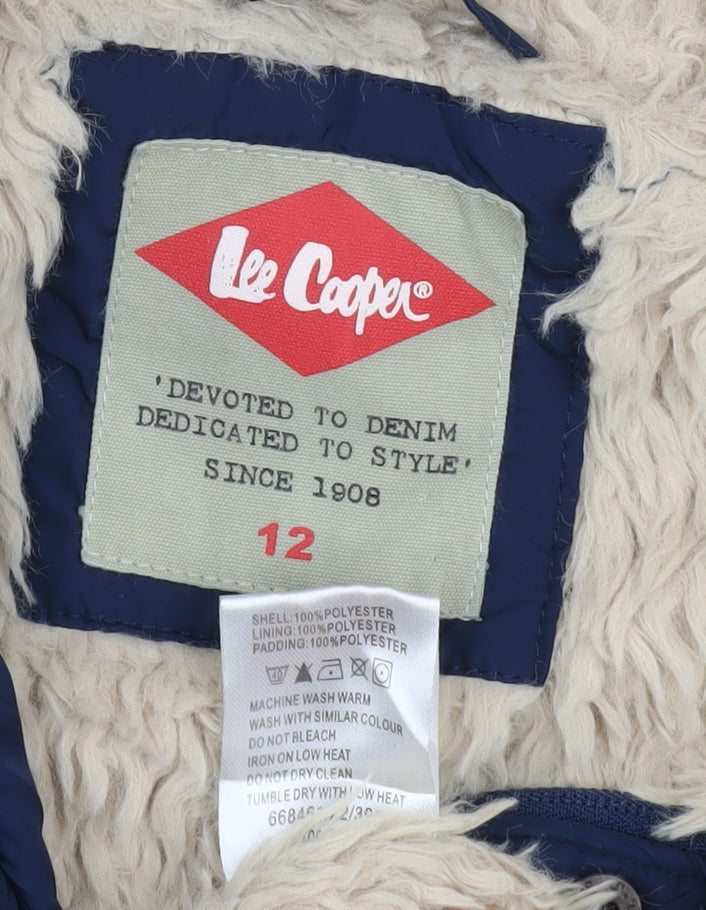 Lee Cooper Women's Blue Hooded Gilet Size 12