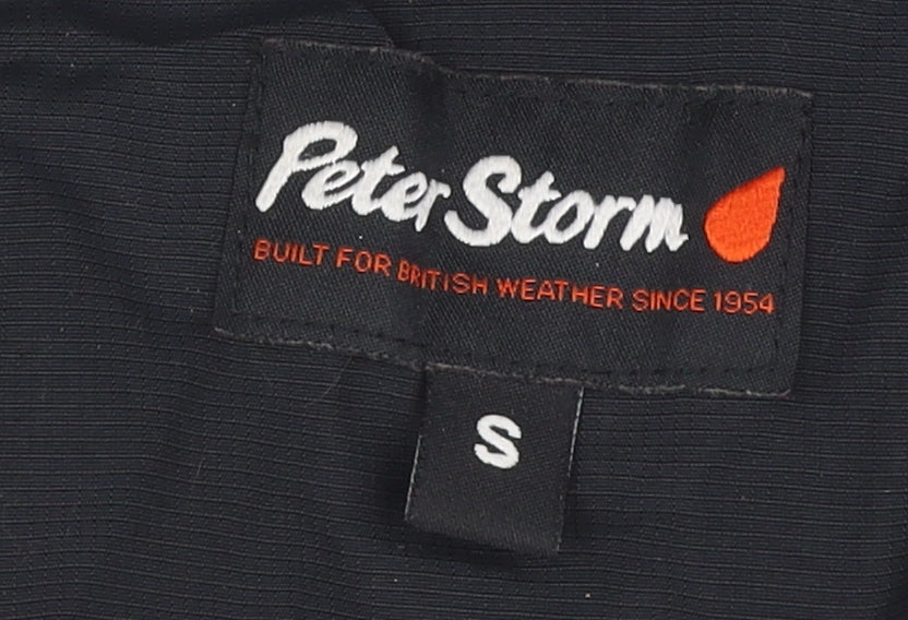 Peter Storm Men's Black Grey Hooded Rain Coat S