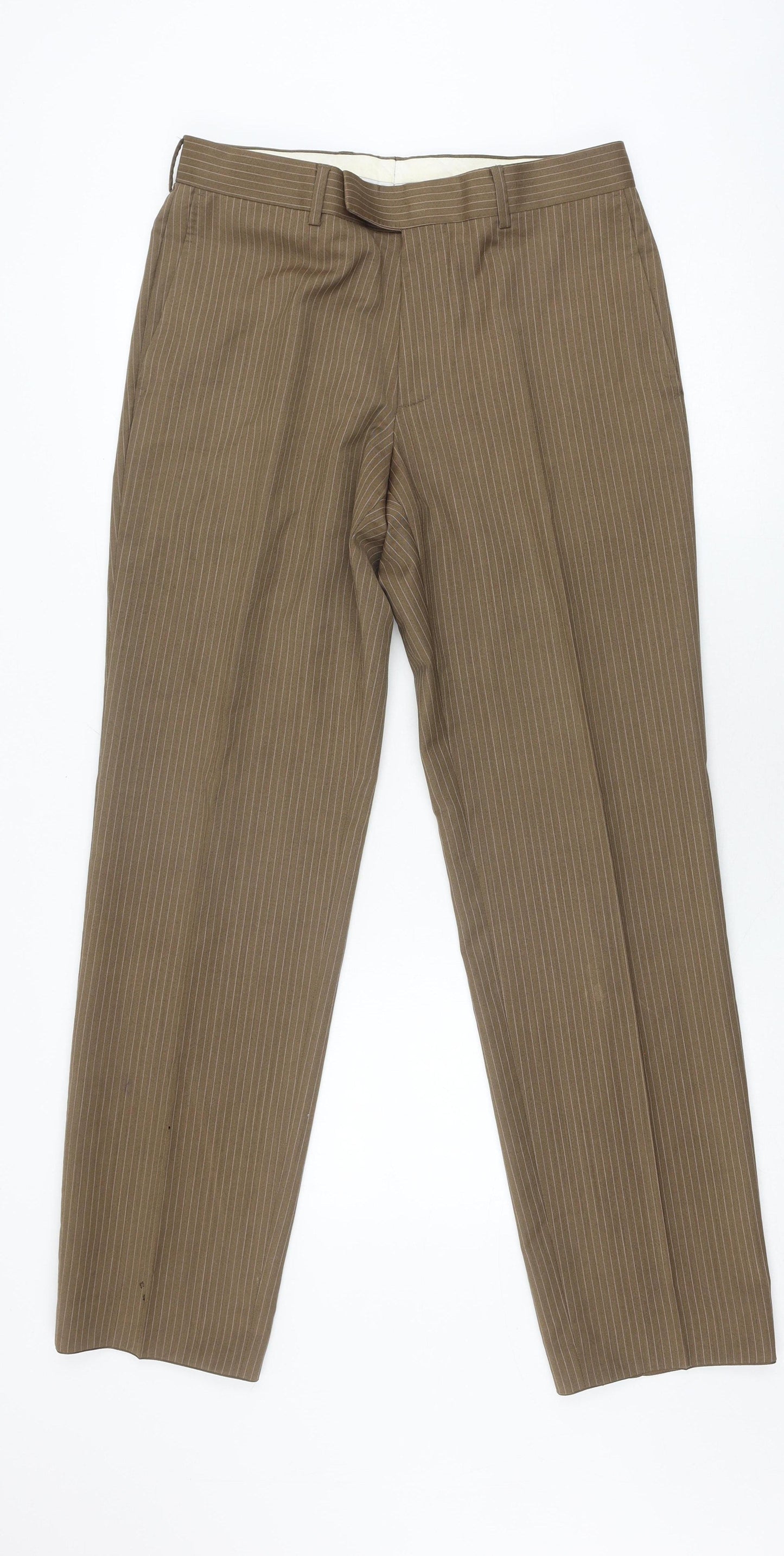 Hugo Boss Men's Brown Striped Dress Pants Size 32