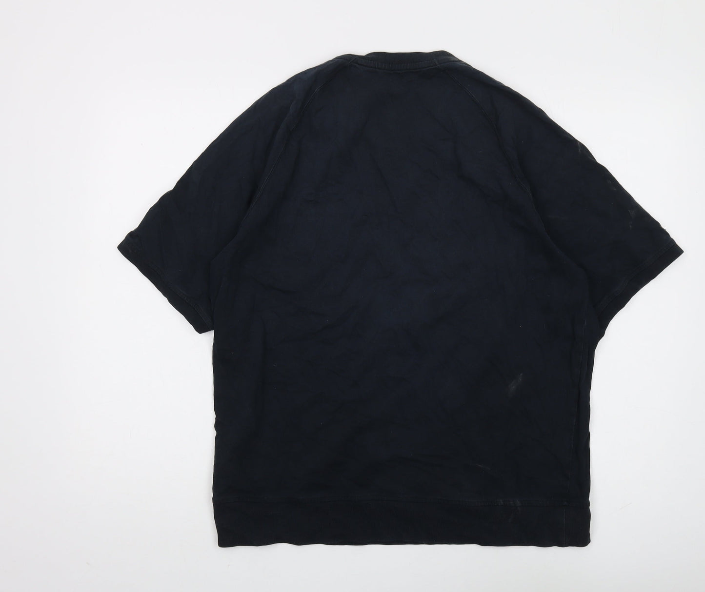 Converse Men's Black Cotton Logo T-Shirt - Size S