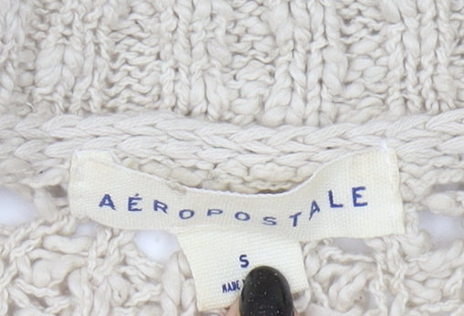 Aeropostale Women's Beige Knit Pullover Jumper, Size S