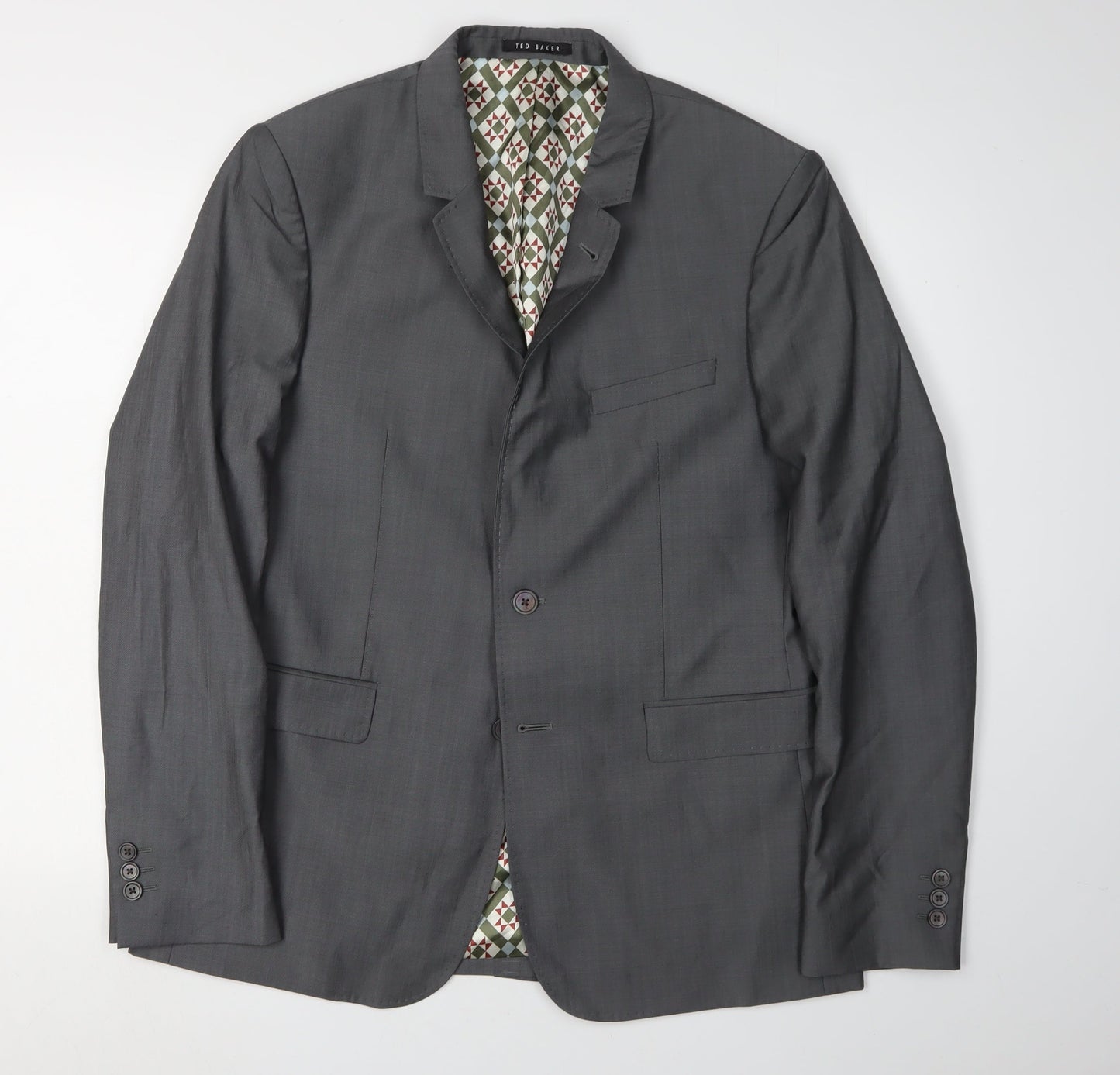 Ted Baker Men's Grey Blazer, Size 40R, Regular Fit Formal