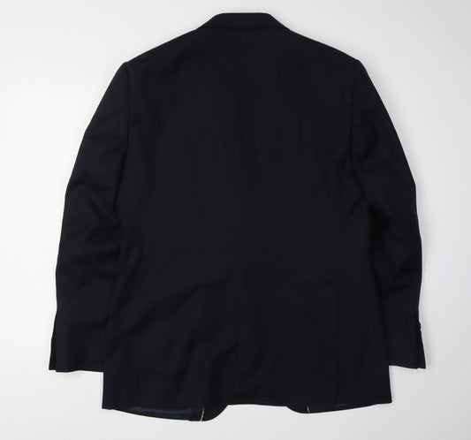 Mens 40 Chest Regular Howick Black Two-Button Blazer