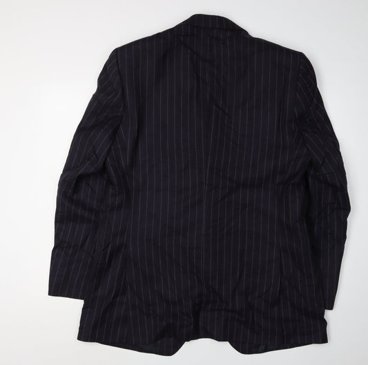 Magee Men's Black Striped Suit Jacket, 42 Regular Fit