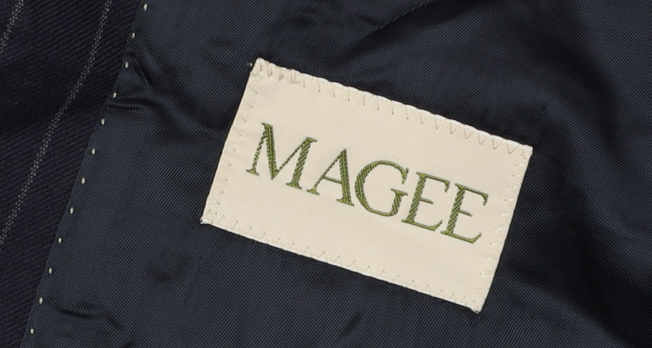 Magee Men's Black Striped Suit Jacket, 42 Regular Fit