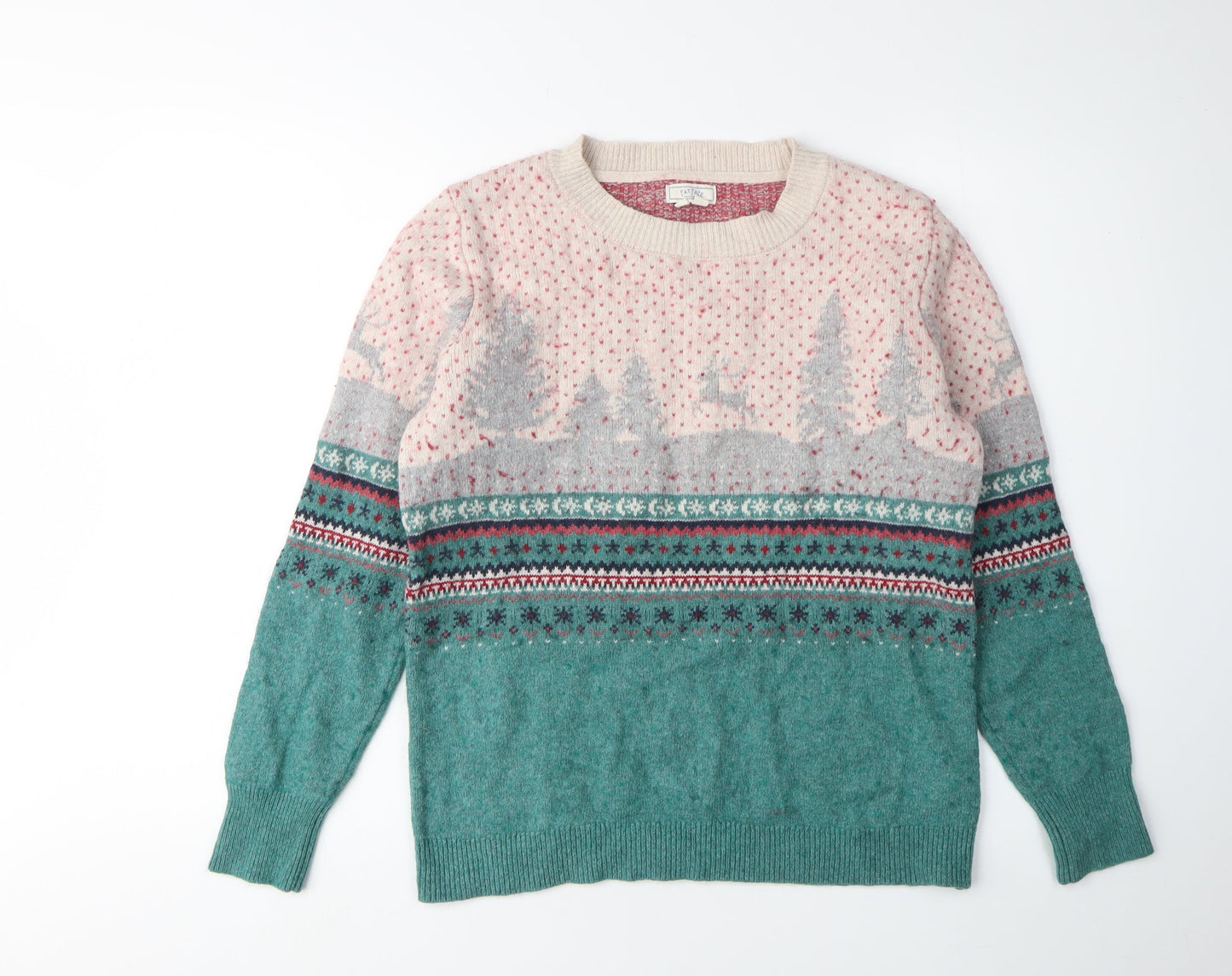 Fat Face Women's Multicoloured Winter Jumper Size 12