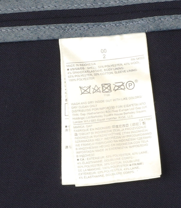 GAP Women's Blue Blazer, Size 2, Business Casual, Lined