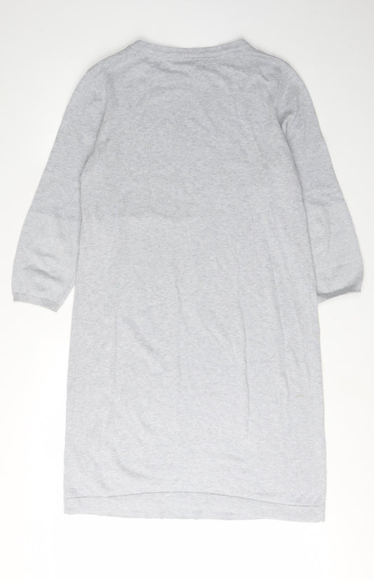 Crew Clothing Women’s Grey Shift Dress Size 14 3/4 Sleeve