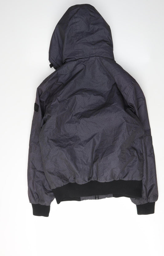 Everlast Men's Black Bomber Jacket with Hood, Size S