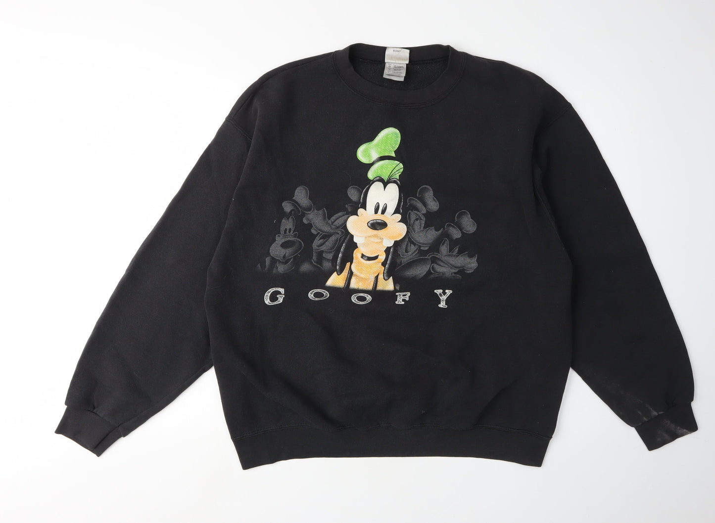 Disney Store Unisex Black Goofy Pullover Sweatshirt L
