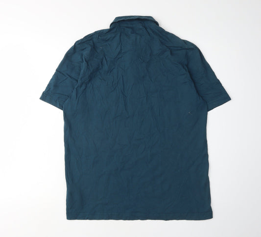 Original Penguin Men's Blue L Polka Dot Cotton Slim Polo