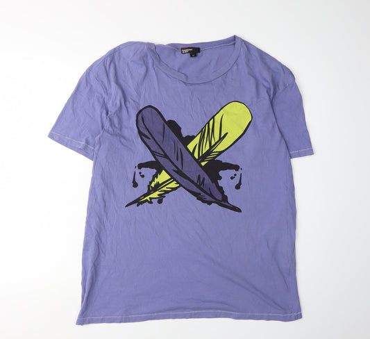 Levi's Men's Purple Feathers Graphic T-Shirt M