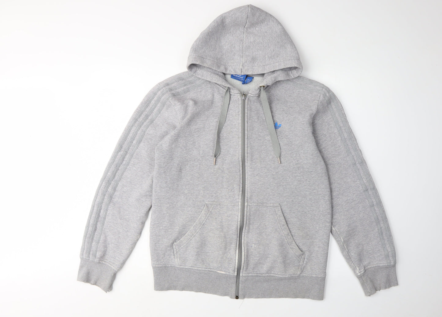 Adidas Men's Grey Full Zip Hoodie M