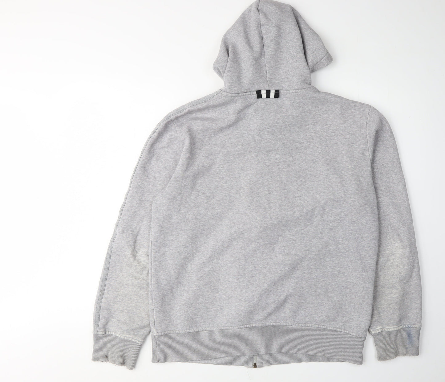 Adidas Men's Grey Full Zip Hoodie M