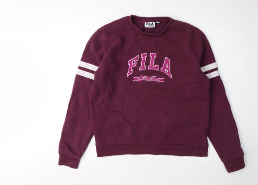 Fila Women's Red Logo Sweatshirt S Pullover