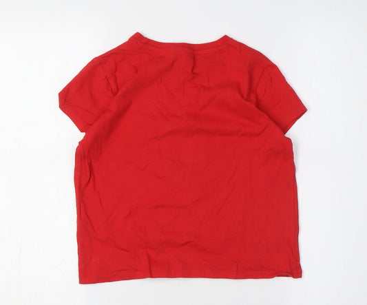 M&Co Boys Red Christmas Graphic T-Shirt, Size 11, Festive Fun