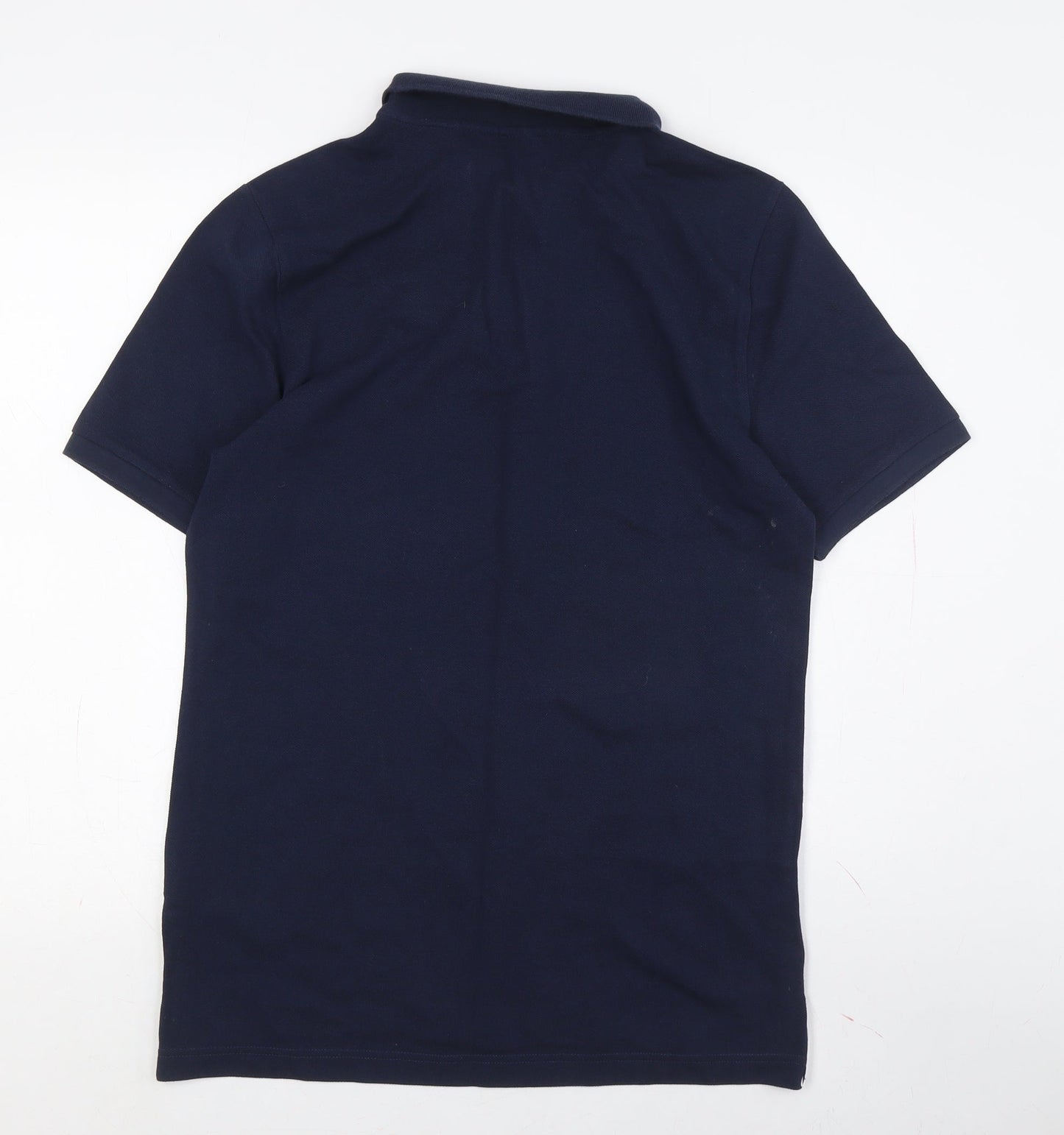 Nike Men's Blue Polo Shirt S Solid Collared