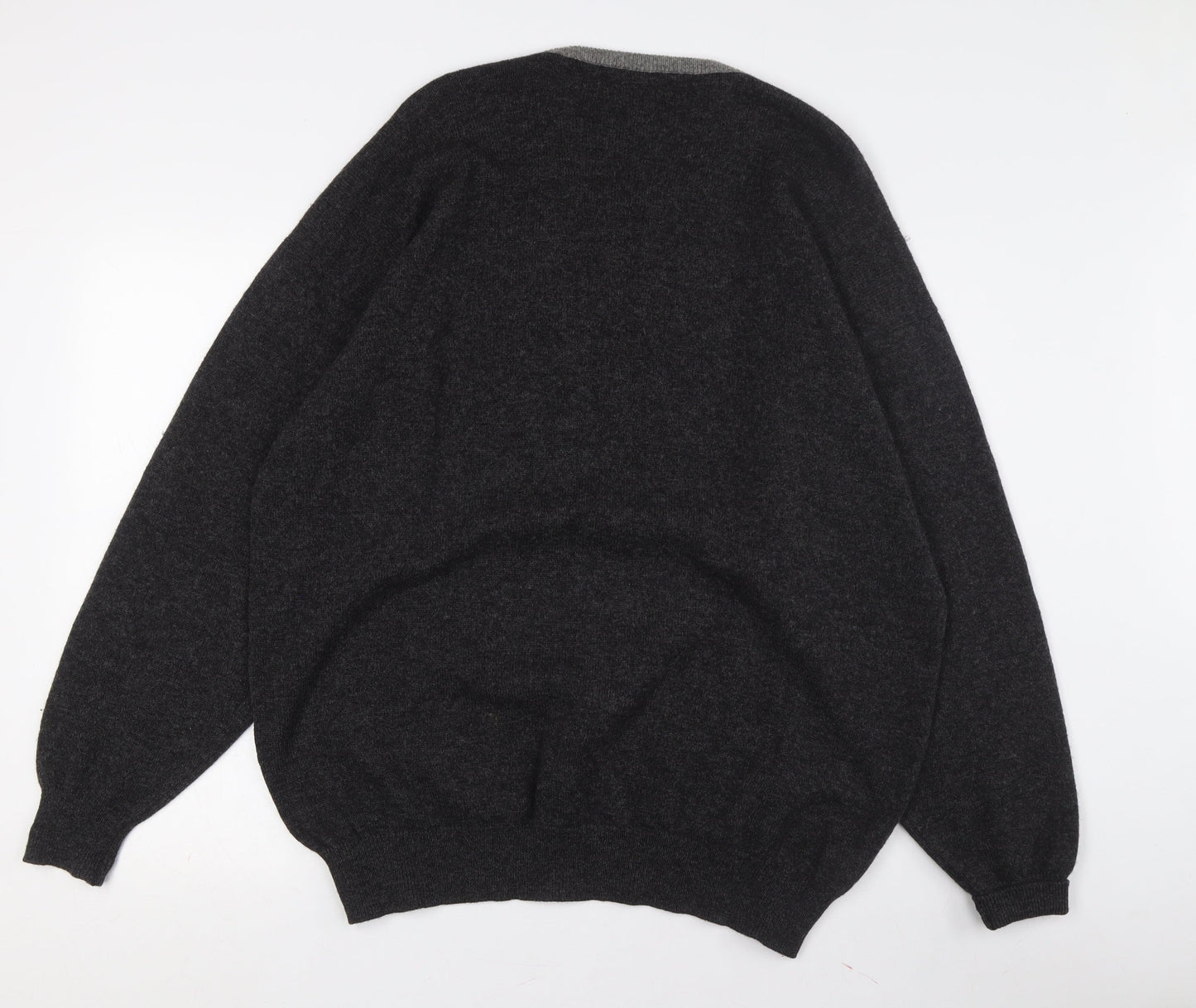 Pringle Men’s Grey Argyle Wool Pullover XL