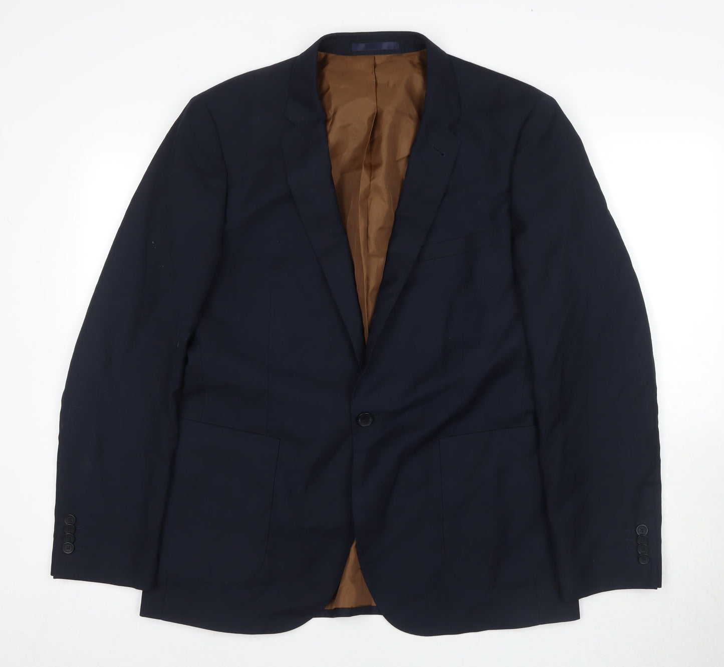 Jeff Banks Men's Blue Blazer Size L, Polyester Viscose