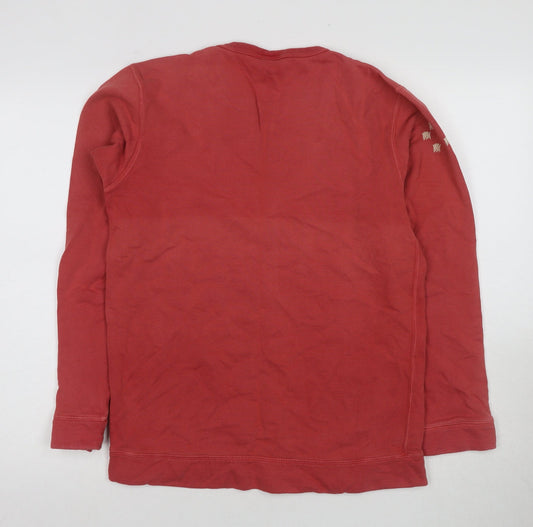 Diesel Men's Red Graphic Print Pullover Sweatshirt S