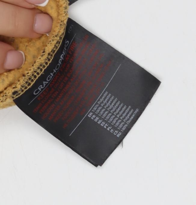 Craghoppers Unisex Yellow 1/2 Zip Knit Sweatshirt UK 14