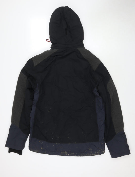 Dickies Men's Black Medium Hooded Windbreaker Jacket