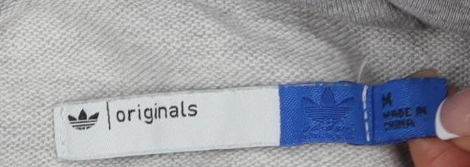 Adidas Men's Grey Pullover Hoodie Size M