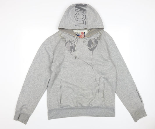 Lee Cooper Men's Grey Hoodie Size M Pullover Casual