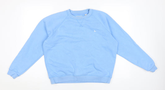 Womens UK 12 Regular Jack Wills Blue Pullover Sweatshirt