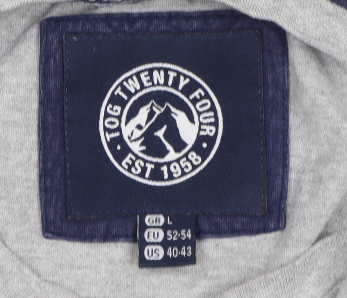 Tog Twenty Four Men's Grey Navy T-Shirt, Size L, Colourblock