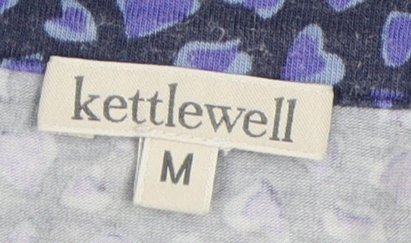 Kettlewell Women's Blue M Animal Print Blouse