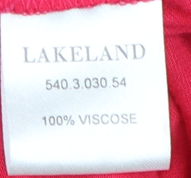 Lakeland Women's Red Scoop Neck T-Shirt Size 16