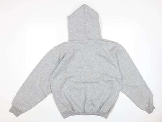 Champion Men's Grey Pullover Hoodie L with Logo