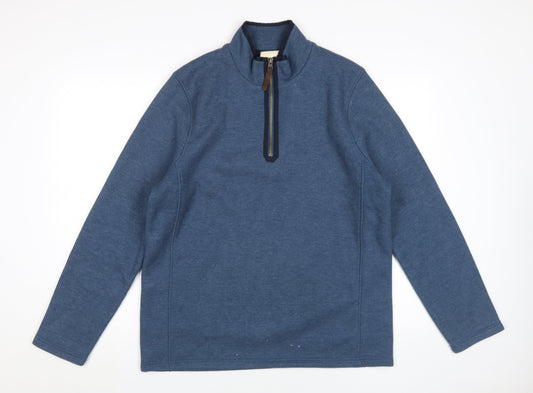 Mountain Warehouse Men's Blue 1/4 Zip Sweatshirt M