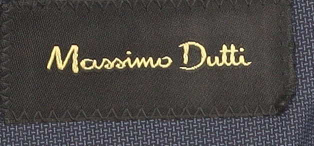 Massimo Dutti Men's Blue Wool Blazer Size 40R