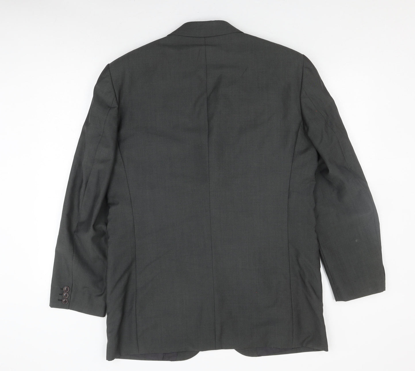 Kenzo Men's Grey Blazer, Size 40R, Wool, Formal Wear