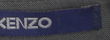 Kenzo Men's Grey Blazer, Size 40R, Wool, Formal Wear