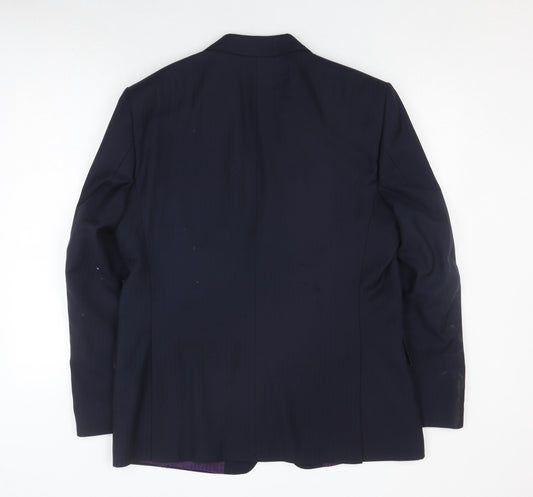 Marks and Spencer Men's Blue Wool Blazer Size 42R