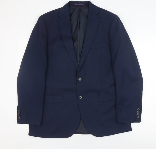 Moss Esq. Men's Blue Regular Fit Blazer 42R