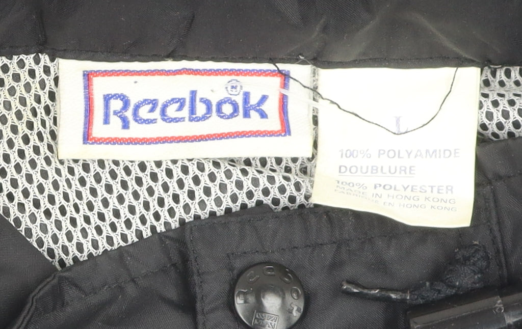 Reebok Men's Black Red Varsity Jacket L, Vintage Style